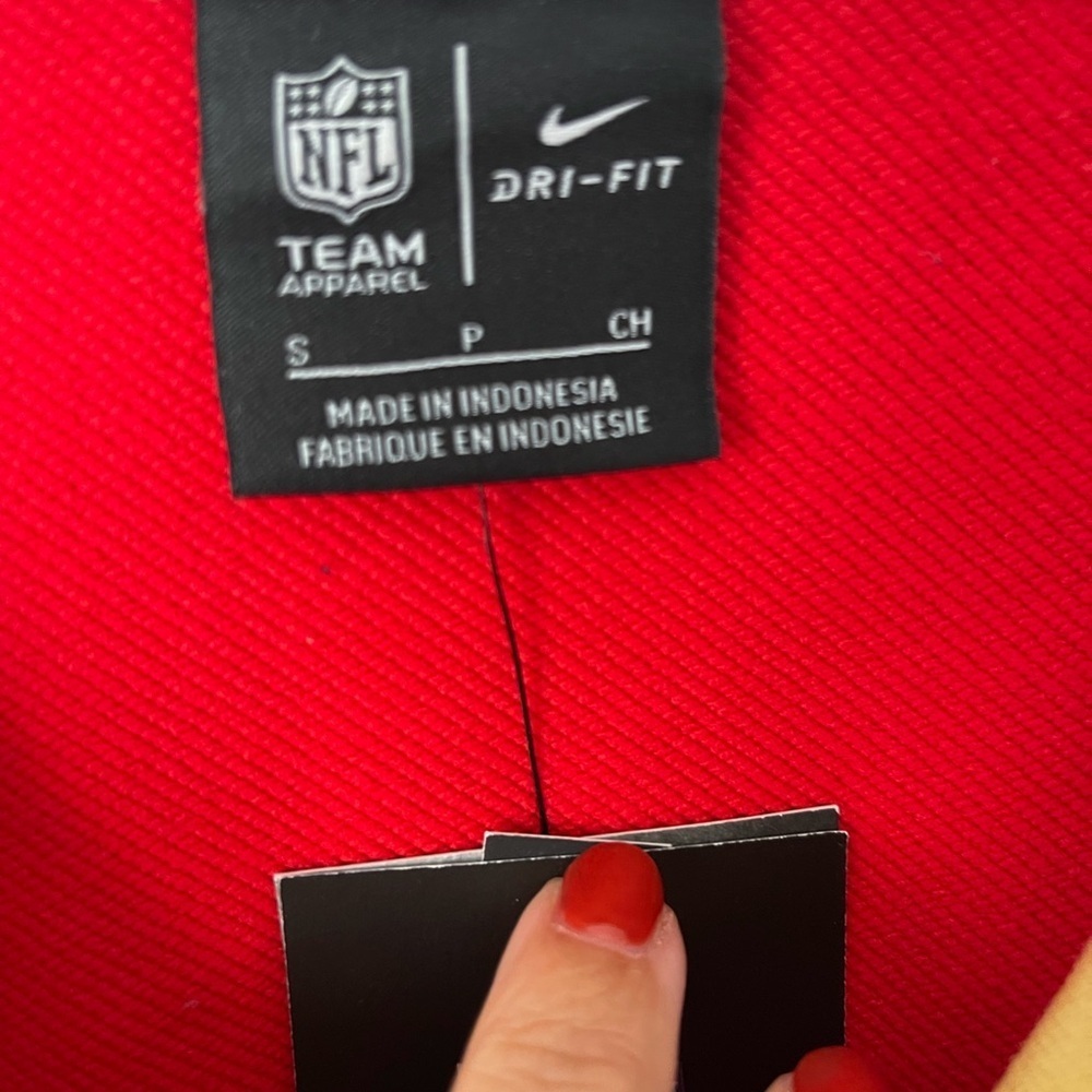 Nike San Francisco 49ers Scarlet & Gold Historic Raglan Crew Sweatshirt Men’s S - Picture 3 of 6